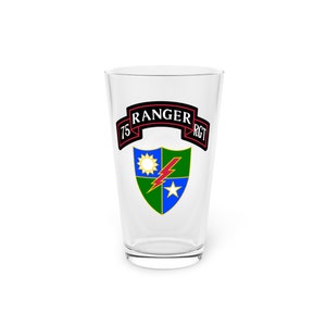 US Army 75th Ranger Regiment Pint Glass - Military Gift (16oz)