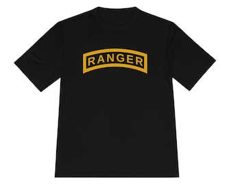 Maglietta con scritta U.S. Army Ranger: maglietta sportiva traspirante