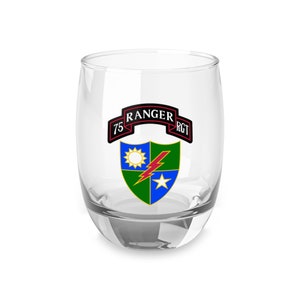 75th Ranger Regiment Whiskey Glass: US Army Gift (6 oz)