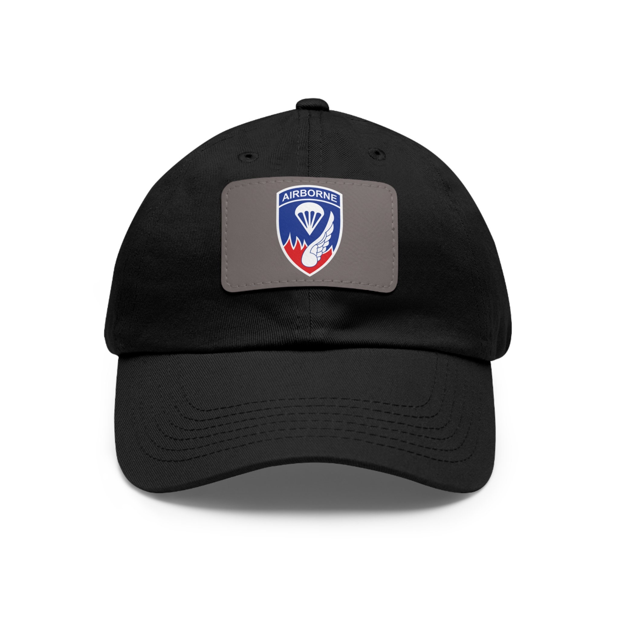 187th Airborne Infantry Regiment (Rakkasans) Dad Hat with Leather Patch (Rectangle)