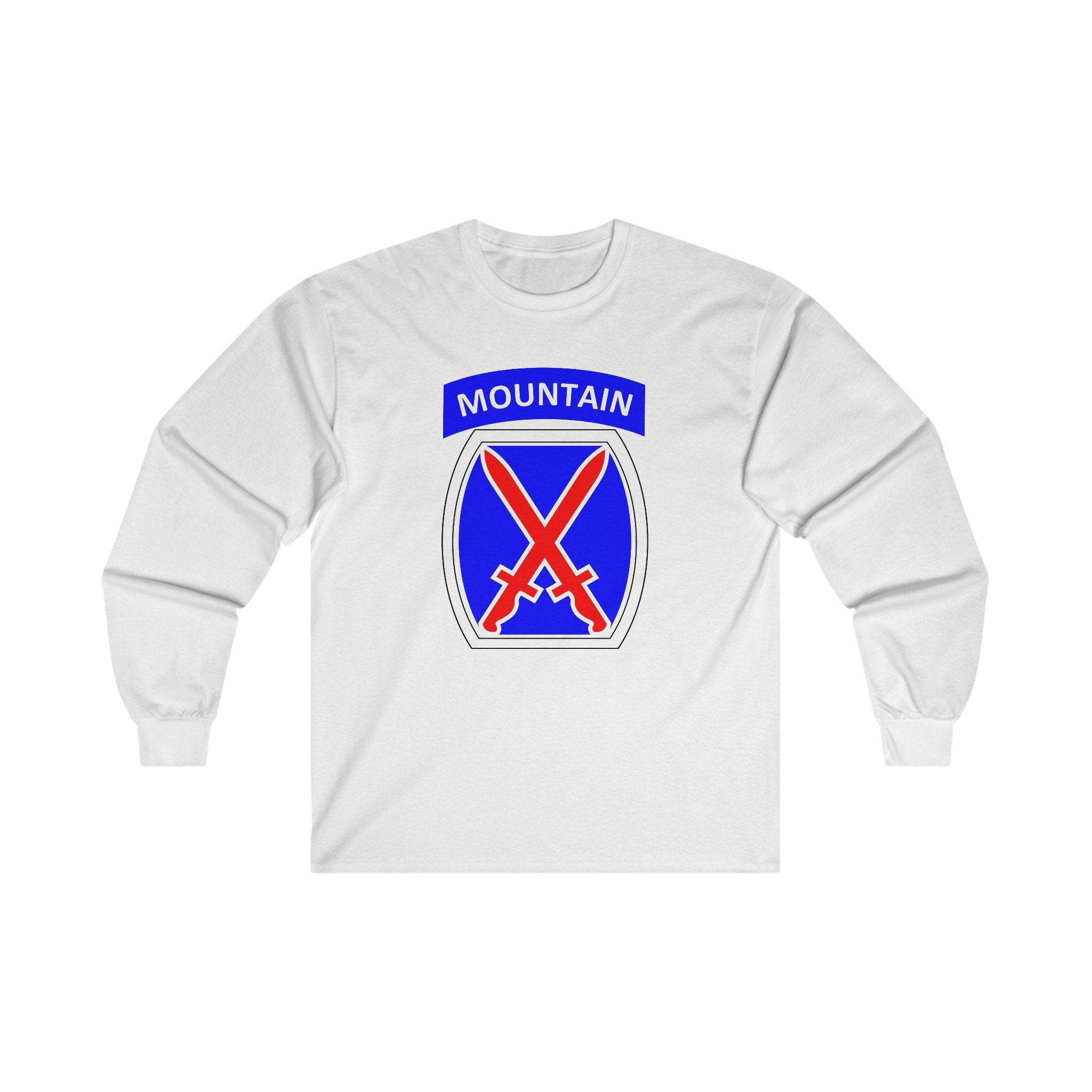 US 10th Mountain Division Unisex Ultra Cotton Long Sleeve Tee Etsy UK