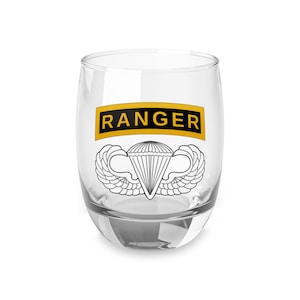 Airborne Ranger Whiskey Glass: 6oz Glossy Print