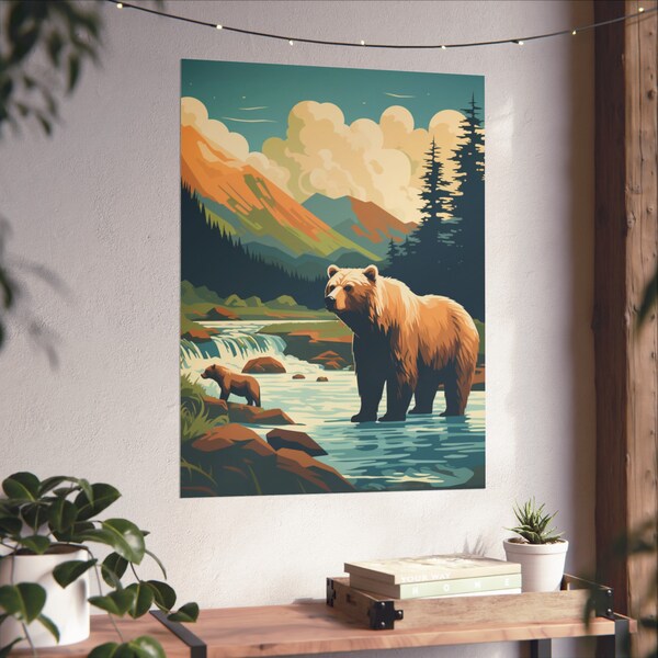 Katmai National Park and Preserve Alaska Landscape Wall Art Nature Poster Print Artwork - Fine Art Posters