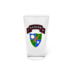 2/75 Batallón de guardabosques, 75.o regimiento de guardabosques Pergamino y vaso de pinta DUI (RLTW, Sua Sponte), 16 oz *Envío gratuito*
