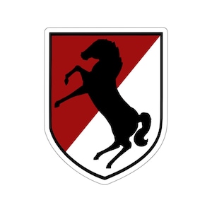 U.S. 11th Armored Cavalry Regiment &quot;Blackhorse Regiment&quot; 11th ACR  Die-Cut Stickers
