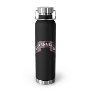 3/75 Batallón de guardabosques, 75.o pergamino del regimiento de guardabosques (RLTW, Sua Sponte) Botella aislada al vacío de cobre, 22 oz *Envío gratuito*