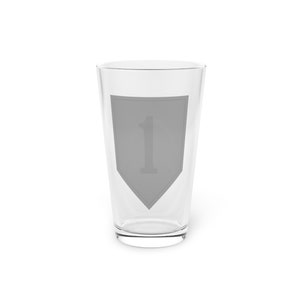 Army 1st Infantry Division "The Big Red One" pintglas, 16oz *gratis verzending*
