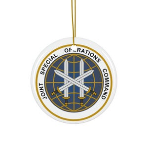 Adorno de cerámica del Comando Conjunto de Operaciones Especiales (JSOC) de EE. UU., 2 formas