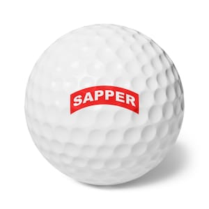 Sapper Tab Combat Engineer Golf Balls, 6pcs