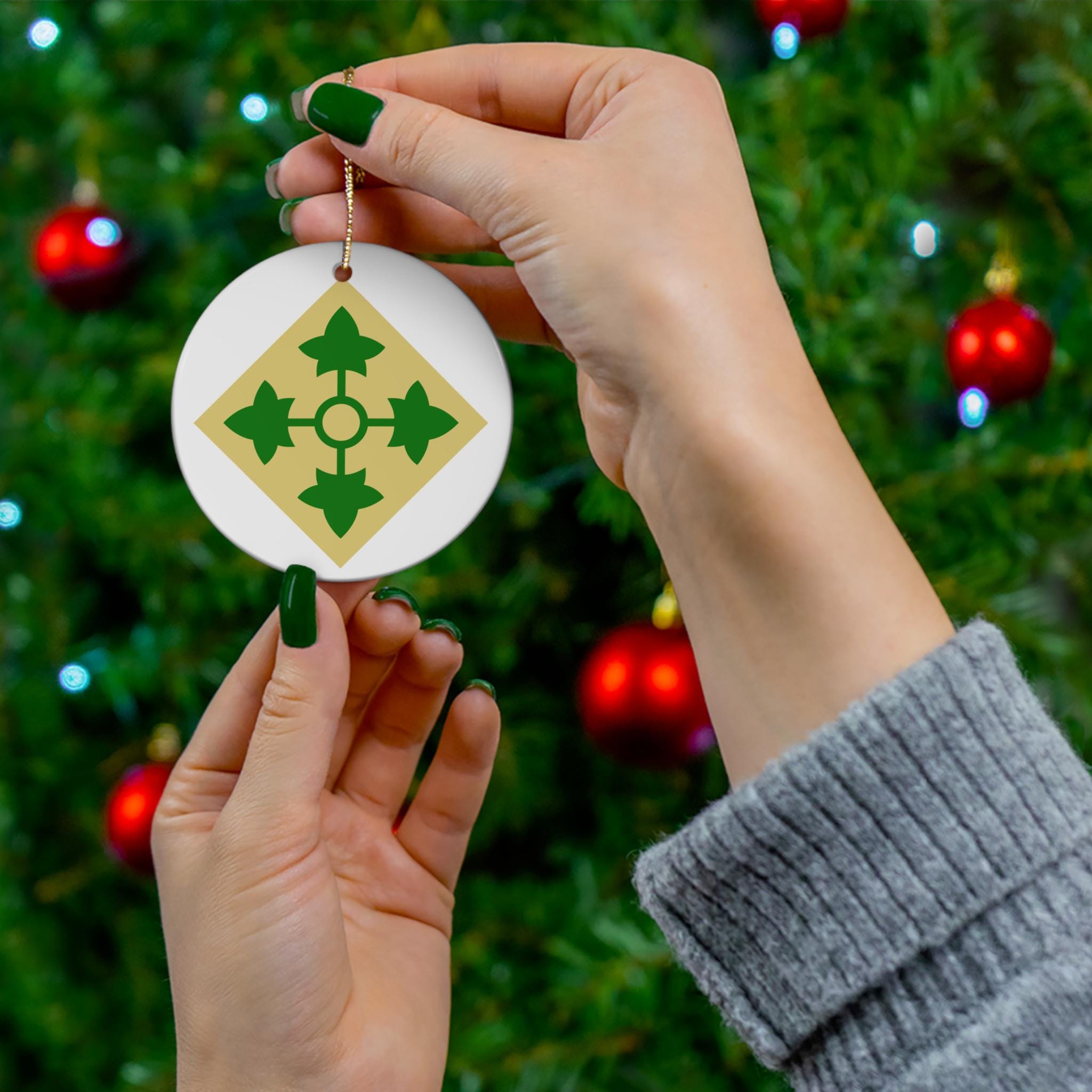 Army 4th Infantry Division 4ID Ceramic Ornament, 2 Shapes - Etsy