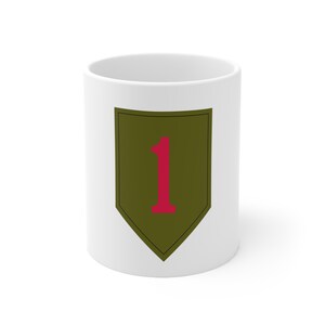 1st Infantry Division "The Big Red One" keramische mok 11oz