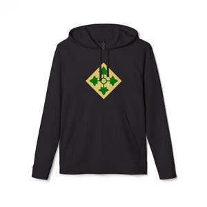 Army 4th Infantry Division 4ID Adidas® - Sweat à capuche unisexe en polaire
