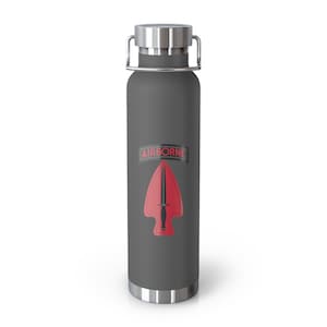US Army Special Operations Command (USASOC) Delta Force Copper Vacuum Insulated Bottle, 22oz