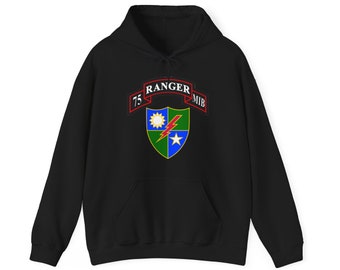 75th Ranger RMIB Scroll Hoodie: Military Intelligence Battalion Sweatshirt