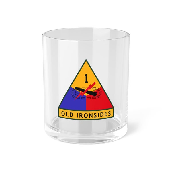 1st Armored Division "Old Ironsides" Scotch, Whiskey, and Bourbon Glass, 10 oz