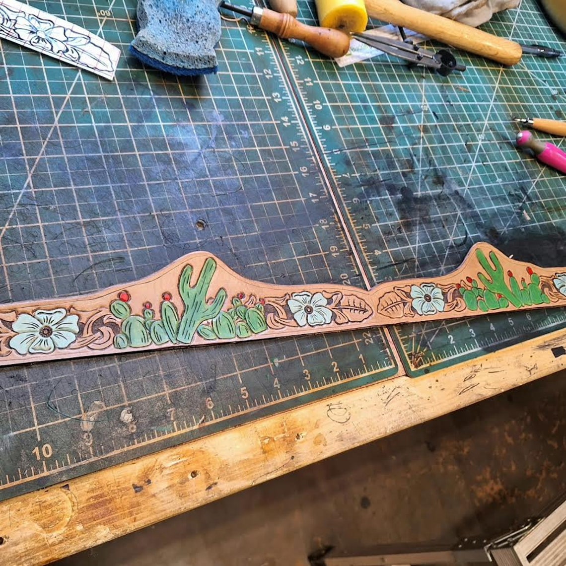Cactus/floral Hat Band Template - Etsy
