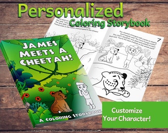 Custom Coloring Book | Personalized Coloring Book | Kids Coloring Book | Animal Coloring Book | Toddler Activity Book | Unique Gifts For Kid