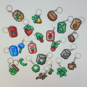 Llaveros de semillas y productos de primavera de Stardew Valley