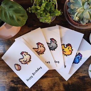 Carte d'anniversaire poulet Stardew Valley