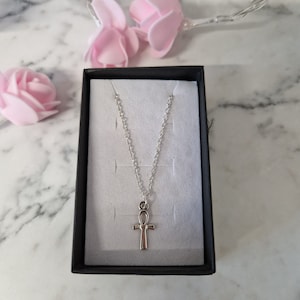 Egyptian Silver Ankh Pendant on SS Necklace/ Handmade Necklace