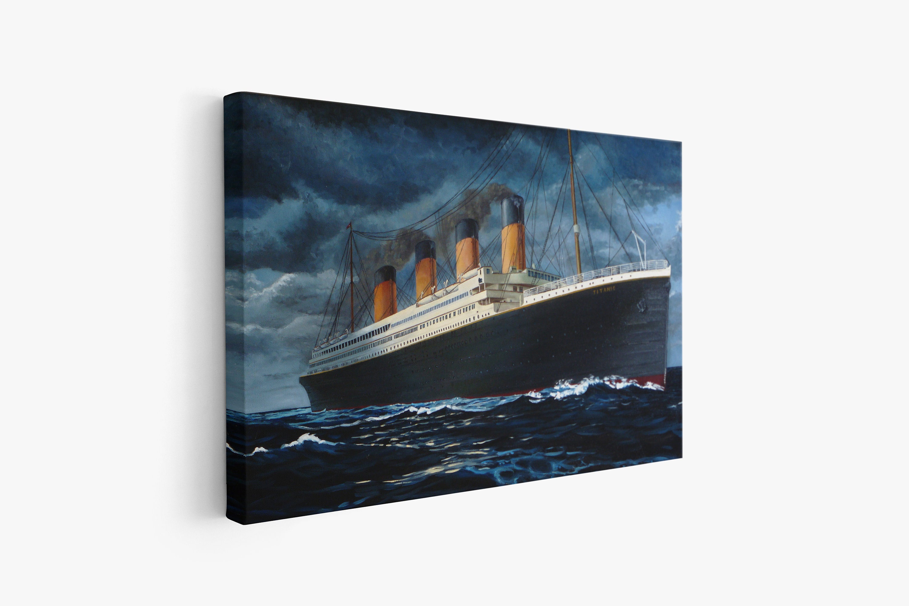Titanic Wall Art Titanic Ship Canvas Titanic Ship Wall Etsy
