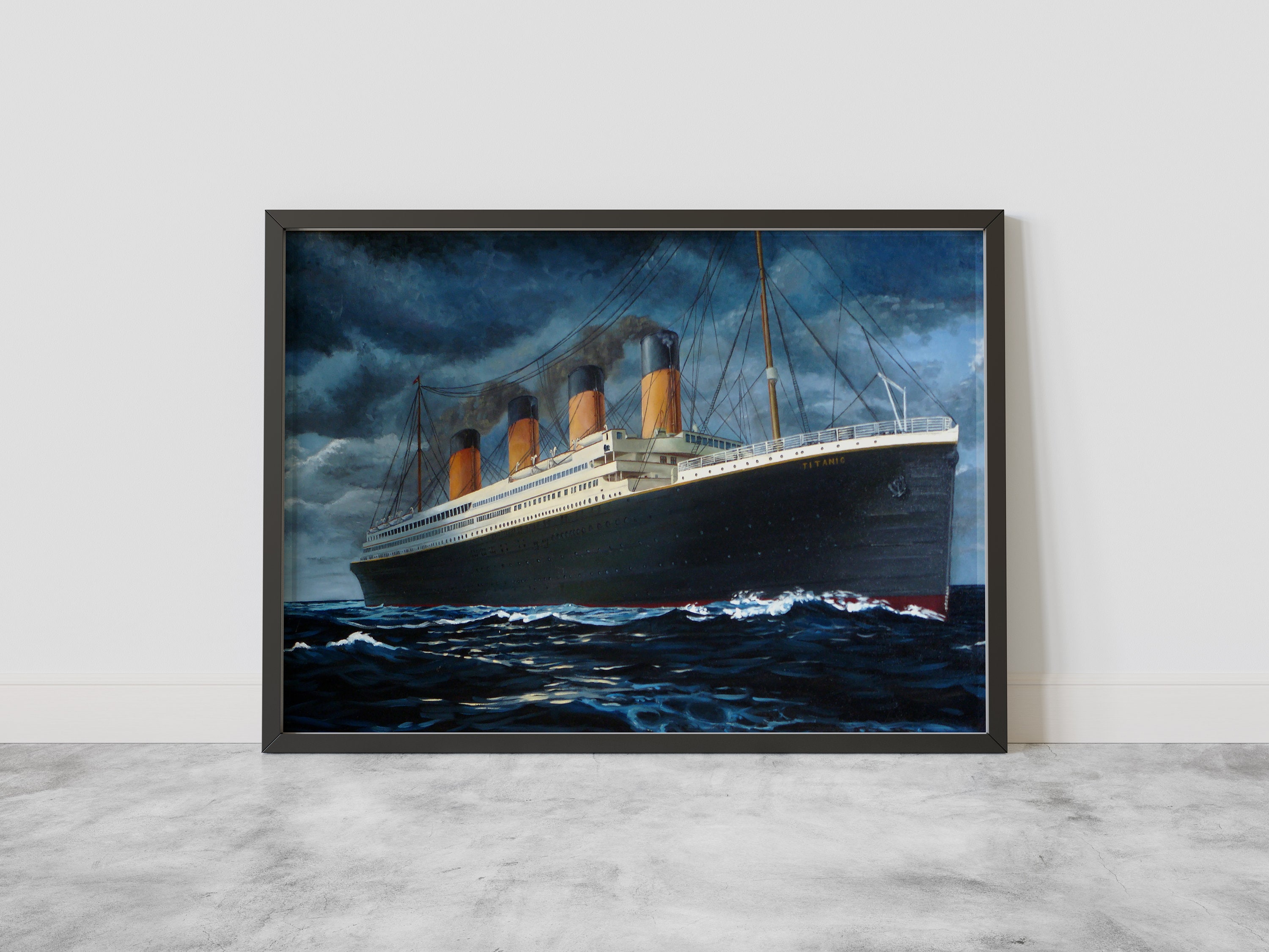 Titanic Wall Art Titanic Ship Canvas Titanic Ship Wall Etsy