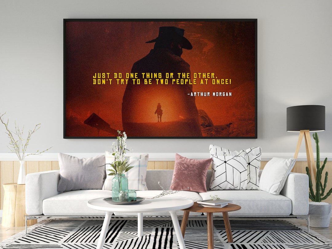 Arthur Art, Rdr2 Wall Decor, Game Text Canvas, Arthur Canvas, Gaming Room Wall