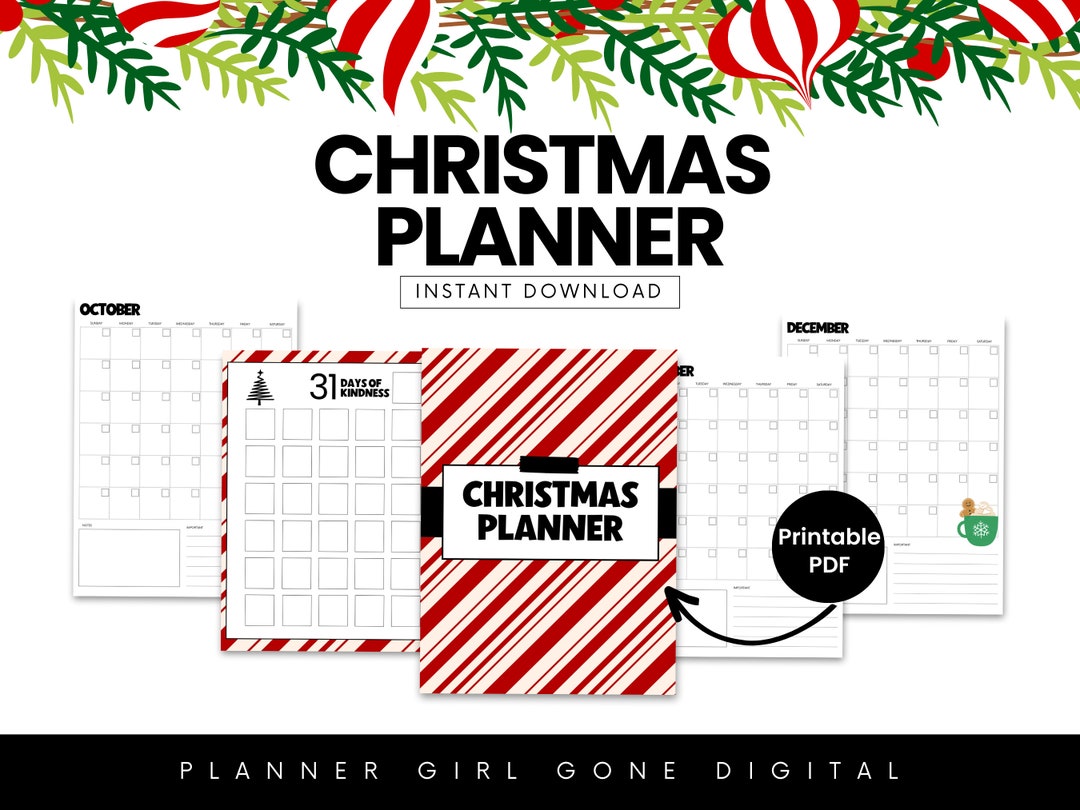 2023 Digital Printable Christmas Planner, First Family Christmas, First ...