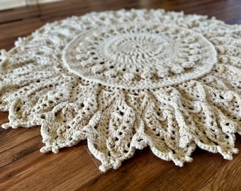 Gehäkelter Teppich von Kreis Mandala