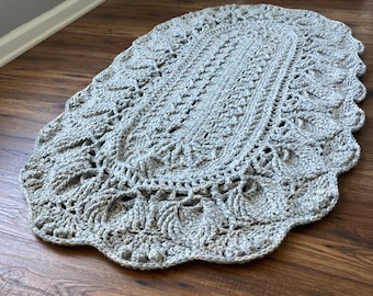 Auf Bestellung Handgehäkelter Nachttisch Mandala Teppich