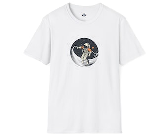 Unisex astronaut T-shirt, ruimte, grafisch T-shirt, heren, dames