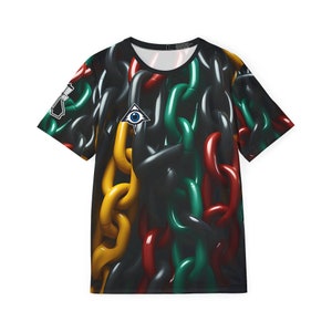 Men&#39;s Rasta Chains California Disc Golf Jersey, All Over Print, Graphic Jersey