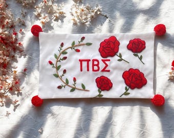 Personalized Punch Needle Pillow Cover: Custom Name Embroidered Linen Decor