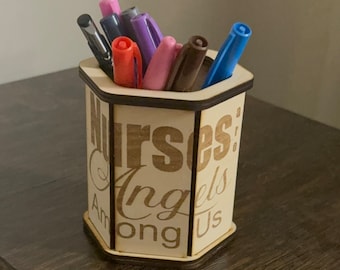 Custom Personalized Home and Office Decor Pen Holders