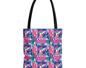 Dopamine Pattern tote bag | All-Over Print, Vibrant Art