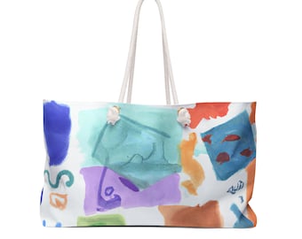 Watercolor Shapes Weekender Bag