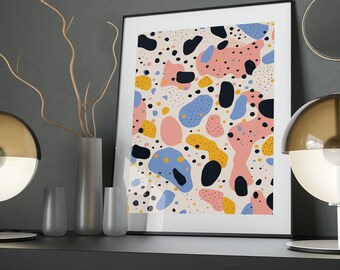 Abstract Art Poster: Symphony of Colors, Dots