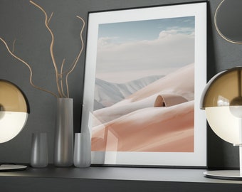 Solitude's Refuge Art Poster: Desert Landscape Print