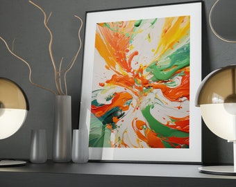 Chromatic Whirl Art Poster: Abstract Colorful Swirls