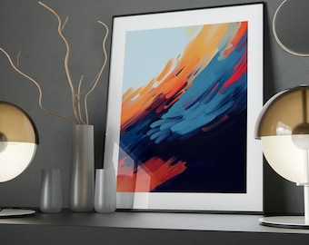 Brushstroke Symphony Art Poster: Abstract Wall Decor