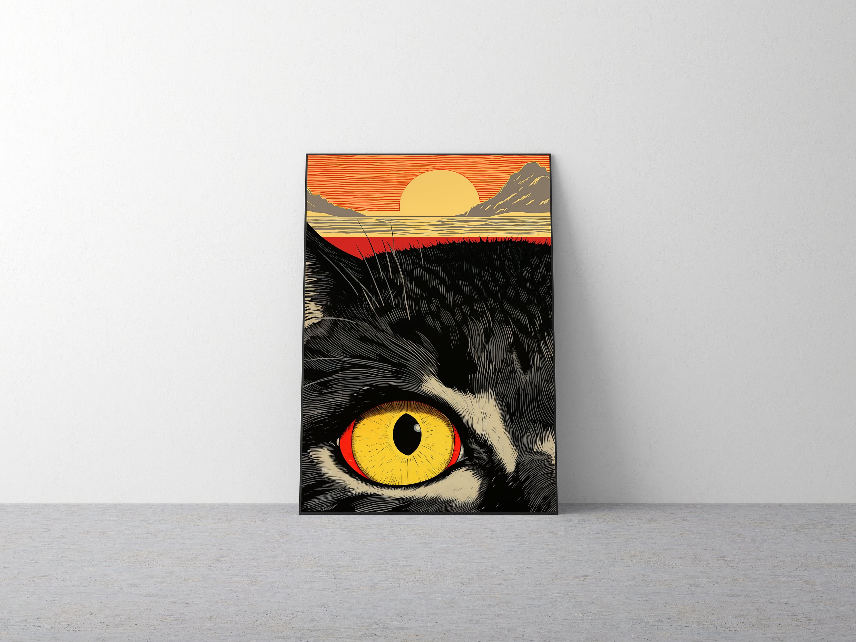 Art Poster Whiskered Horizons Wall Art & Room Decor Physical Poster