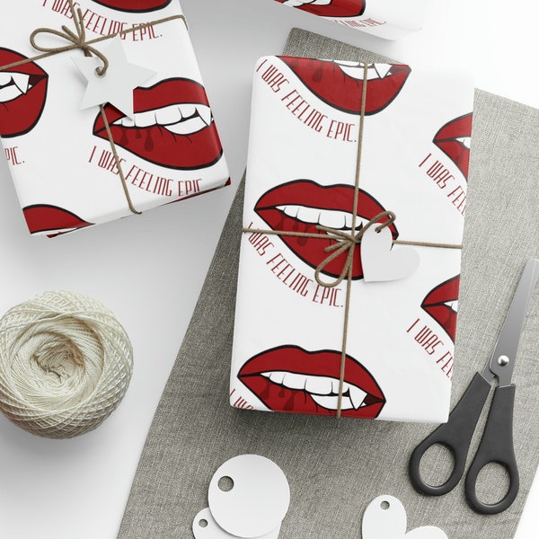 I Was Feeling Epic Custom TVD Wrapping Paper, Vampire Wrapping Paper, TVD Custom Present Wrapping Paper, Vampire Diares Merch Gift Wrapping