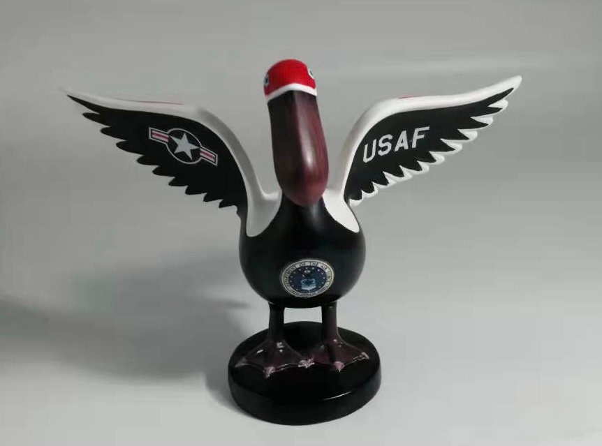 thumbnail image 2 of “Pelicans In Paradise” Coast Guard Pelican Figurine – Resin Art Sculpture, 2022 2 of 5