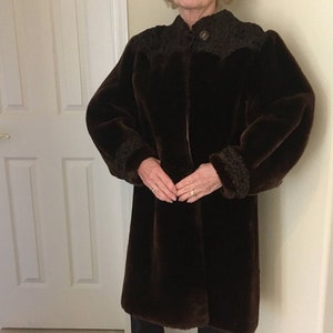 1939 Genuine Beaver Coat with Persian Lamb Collar and Cuffs