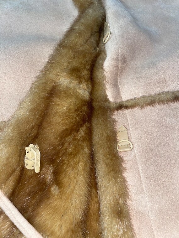 Vera Vintage Coat Faux Suede Mid Length Winter Coat For Women