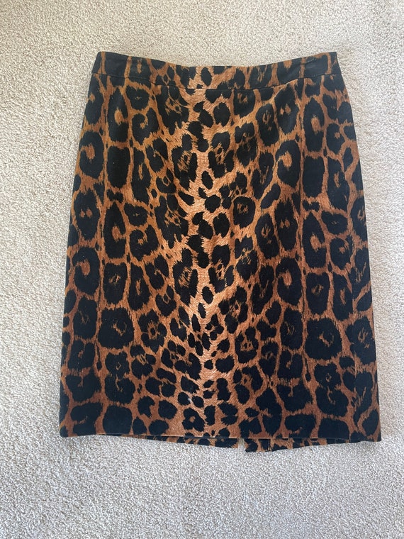 Cheetah Print Skirt With a Velvet Look