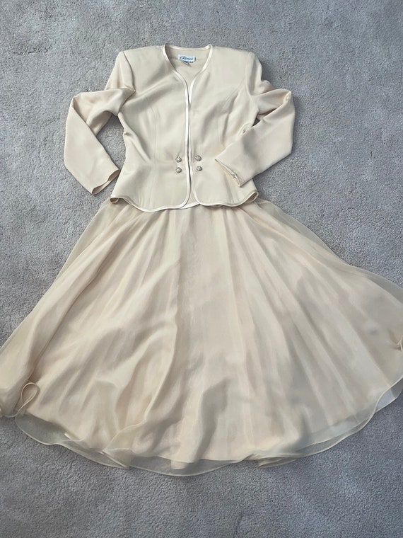Mother of the Bride Champagne-Colored Silk Set - image 1