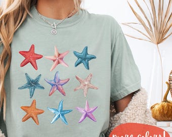 Starfish Ocean Comfort Colors Tee: Coastal Beach Shirt
