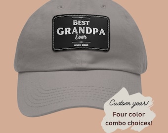 Custom Grandpa hat Best Grandpa Ever Custom year gift Grandfather baseball cap Personalized Granddad gift Pregnancy annoucement grandpa gift