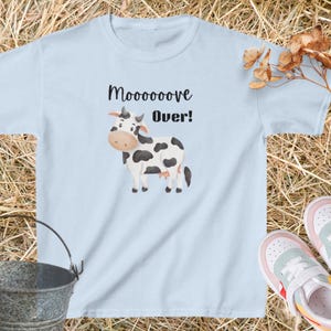 Kids Cow tshirt Cute cow t-shirt for boy or girl Dairy farm kids tee Country life child&#39;s shirt Funny animal kid shirt Farm animal kid shirt
